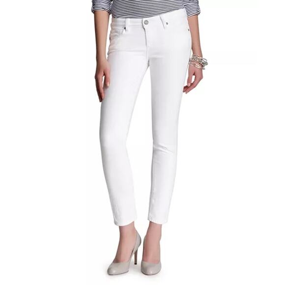 PAIGE Skyline Ankle Peg White Skinny Jeans Women’s Denim Pants 27 - Picture 1 of 13